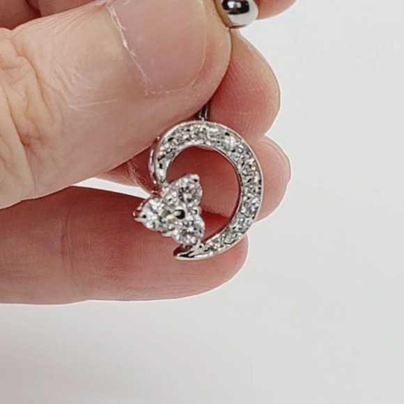 NWOT Sterling Silver CZ Belly Button Ring - Picture 4 of 4